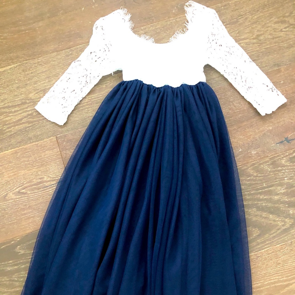 Girls bridesmaid or flower girl formal dress.